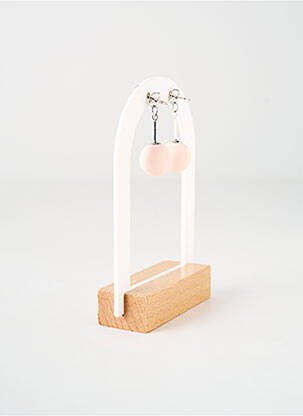 Boucles d’oreilles ornement breloque / pampille beige TATA GISELE femme