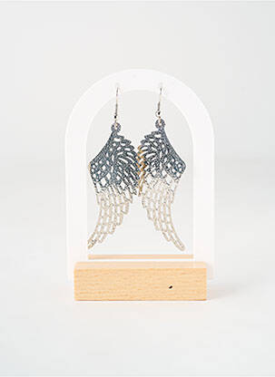 Boucles d’oreilles fermeture crochet argent TATA GISELE femme