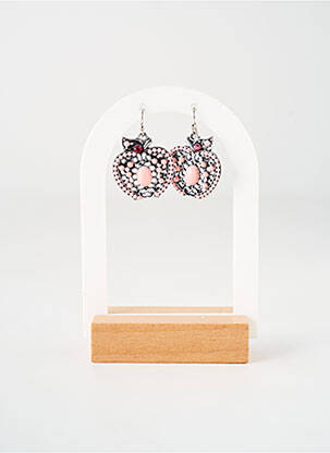 Boucles d’oreilles ornement oxyde de zirconium rose TATA GISELE femme