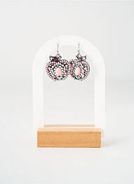 Boucles d’oreilles ornement oxyde de zirconium rose TATA GISELE femme