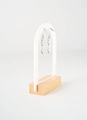 Boucles d’oreilles imprimé bleu TATA GISELE femme