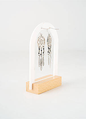 Boucles d’oreilles ornement breloque / pampille argent TATA GISELE femme