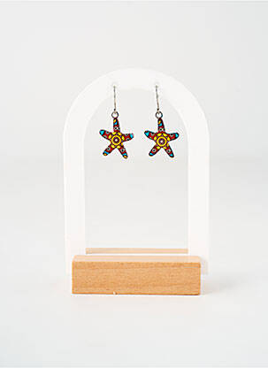 Boucles d’oreilles imprimé bleu TATA GISELE femme