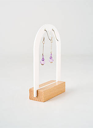 Boucles d’oreilles matériaux métal violet TATA GISELE femme