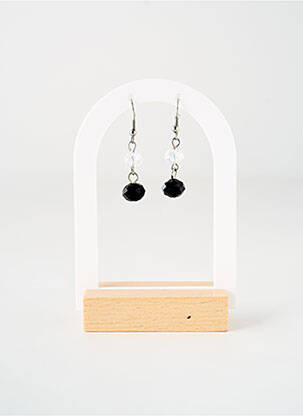 Boucles d’oreilles matériaux métal noir TATA GISELE femme