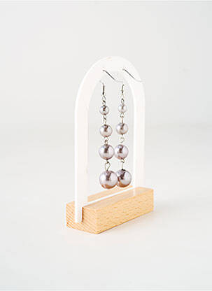 Boucles d’oreilles fermeture crochet argent TATA GISELE femme