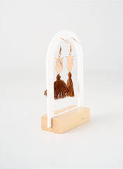 Boucles d’oreilles marron TATA GISELE pour femme seconde vue