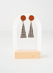 Boucles d’oreilles marron TATA GISELE pour femme seconde vue