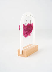 Boucles d’oreilles rose TATA GISELE pour femme seconde vue