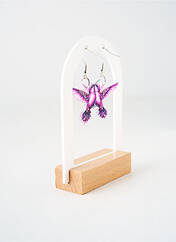 Boucles d’oreilles violet TATA GISELE pour femme seconde vue