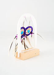 Boucles d’oreilles violet TATA GISELE pour femme seconde vue