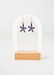 Boucles d’oreilles violet TATA GISELE pour femme seconde vue
