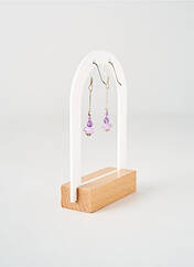 Boucles d’oreilles violet TATA GISELE pour femme seconde vue
