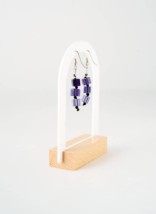Boucles d’oreilles matériaux métal violet TATA GISELE femme