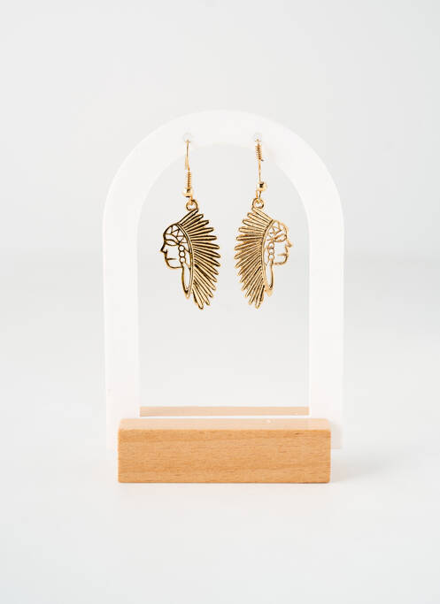 Boucles d’oreilles matériaux métal or TATA GISELE femme