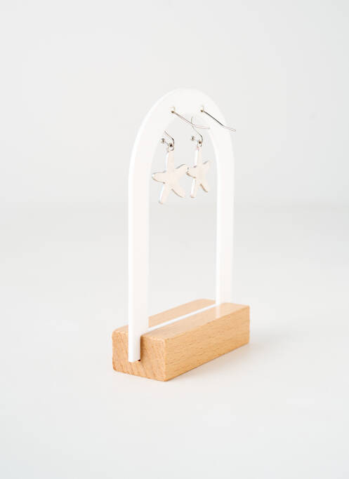 Boucles d’oreilles imprimé bleu TATA GISELE femme