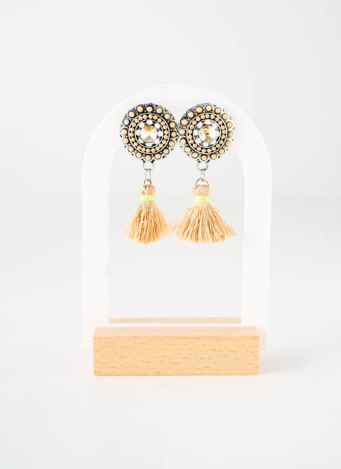 Boucles d’oreilles beige TATA GISELE pour femme