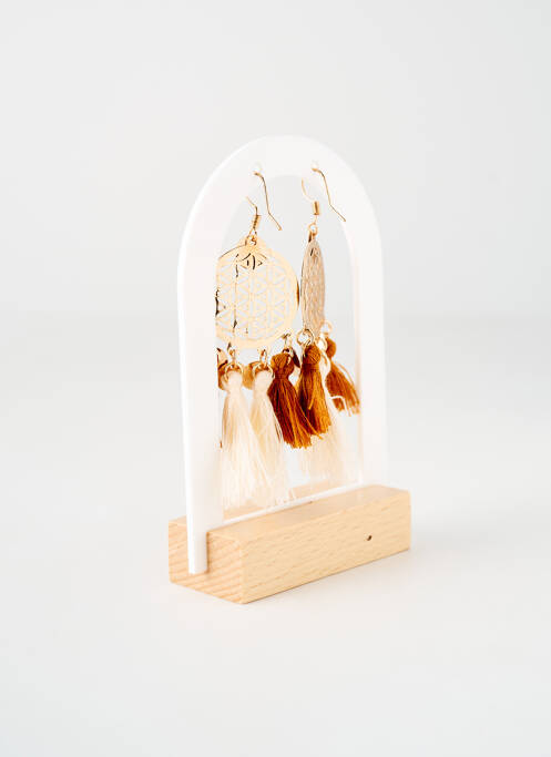 Boucles d’oreilles beige TATA GISELE pour femme