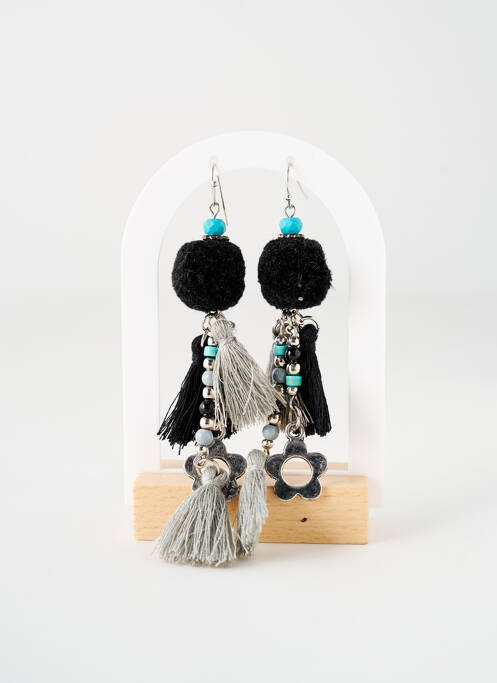 Boucles d’oreilles noir TATA GISELE pour femme