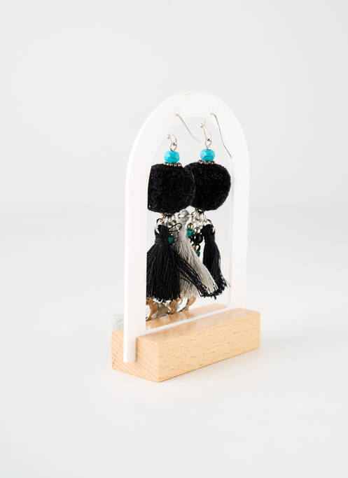 Boucles d’oreilles noir TATA GISELE pour femme