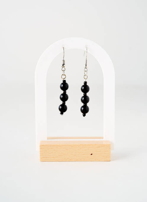Boucles d’oreilles noir TATA GISELE pour femme