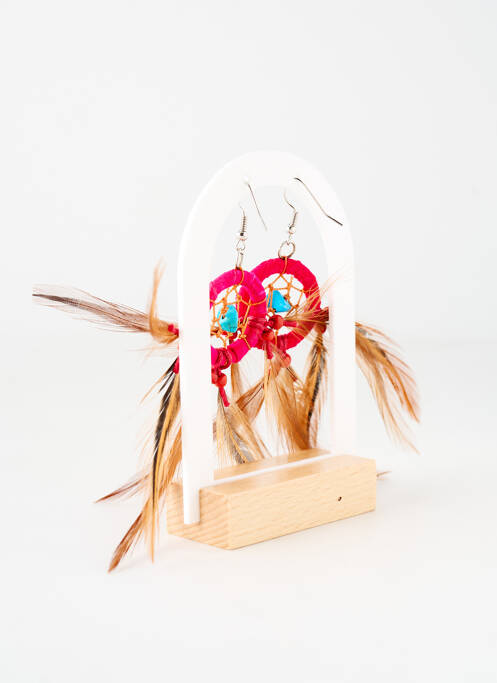 Boucles d’oreilles rose TATA GISELE pour femme