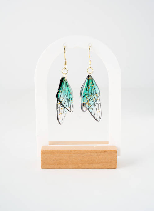 Boucles d’oreilles vert TATA GISELE pour femme