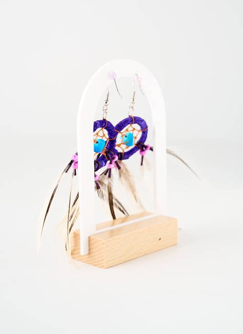 Boucles d’oreilles violet TATA GISELE pour femme