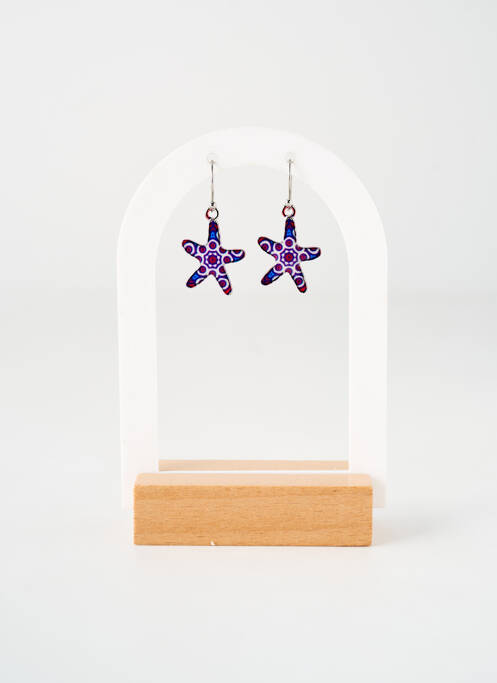 Boucles d’oreilles violet TATA GISELE pour femme
