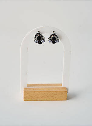 Boucles d’oreilles noir TATA GISELE femme