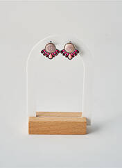 Boucles d’oreilles rose TATA GISELE pour femme seconde vue