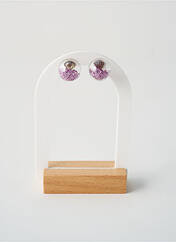Boucles d’oreilles violet TATA GISELE pour femme seconde vue
