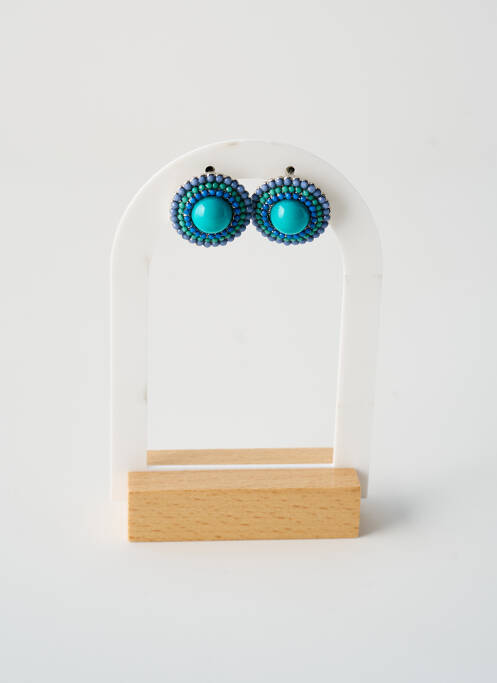 Boucles d’oreilles bleu TATA GISELE pour femme