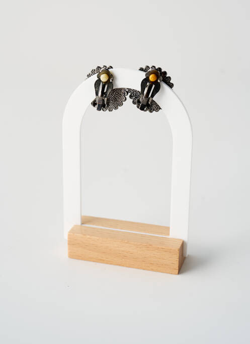 Boucles d’oreilles marron TATA GISELE pour femme