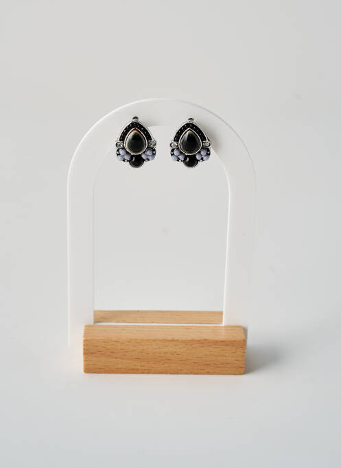 Boucles d’oreilles noir TATA GISELE pour femme