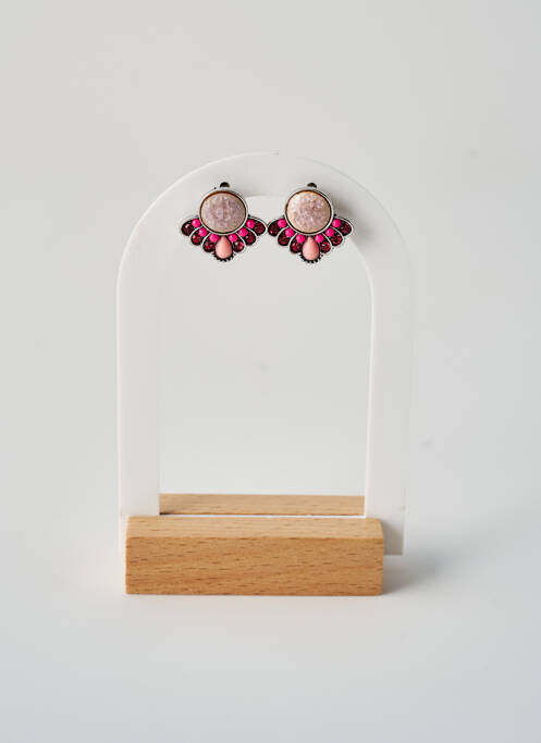 Boucles d’oreilles rose TATA GISELE pour femme