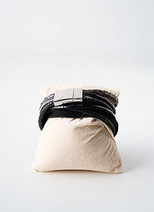 Bracelet ornement oxyde de zirconium noir TATA GISELE femme