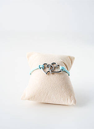 Bracelet fermeture fermoir mousqueton bleu TATA GISELE femme
