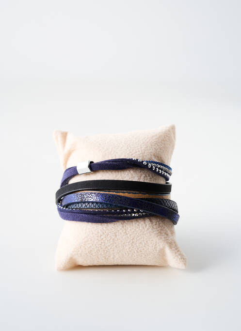 Bracelet fermeture fermoir mousqueton bleu TATA GISELE femme