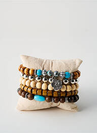 Bracelet marron TATA GISELE homme