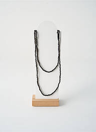 Collier ornement perles noir TATA GISELE femme
