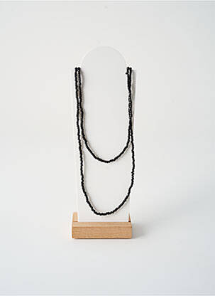 Collier ornement perles noir TATA GISELE femme
