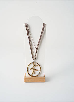 Collier matériaux métal gris TATA GISELE femme