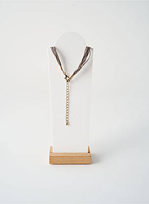 Collier matériaux métal gris TATA GISELE femme