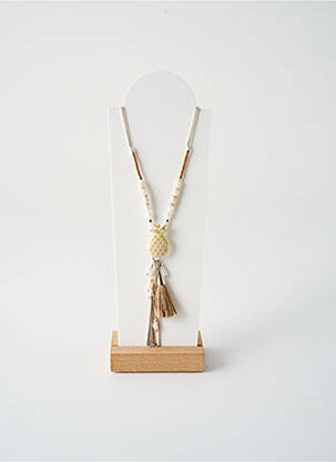 Collier matériaux métal beige TATA GISELE femme