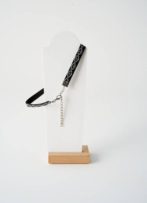 Collier fermeture fermoir mousqueton noir TATA GISELE femme