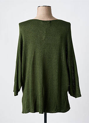 Pull coupe droite manches longues vert CREAM femme