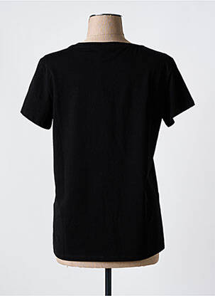 T-shirt sérigraphie avec strass manches courtes noir LIU JO femme