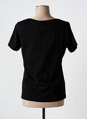 T-shirt col v manches courtes noir CREAM femme