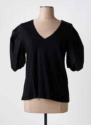 T-shirt manches 3/4 manches 3/4 noir LIU JO femme